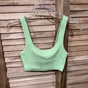 Green crop top/ bra top